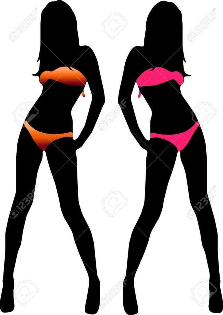 【画像】水着女子の上半身だけ vs 下半身だけ