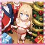 【画像】お騒がせセレブのパリス・ヒルトン、全裸にリボン姿でクリスマスを祝福