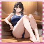 爆乳美女、おっぱいサウナに行く