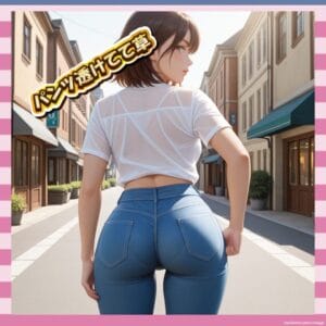 【朗報】ジーパンまんさん、パンツが透けてしまう😍