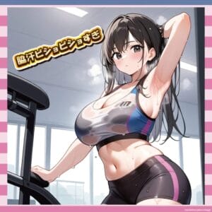 【画像】脇汗ビショビショな女の子、なんかエロい